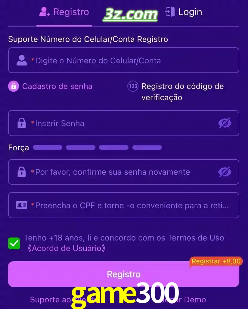 bonus de cadastro imediato